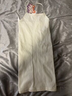 YITTY White Mesh Slip Dress